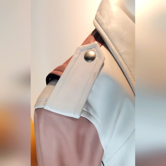 🔥Host Pick🔥NWT IRO women -size 42-leather moto Jacket-colorblock - Picture 12 of 15